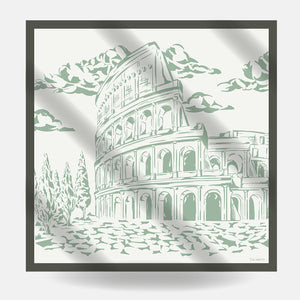 Foulard In Seta Twill 90 Roma Glamour Colosseo
