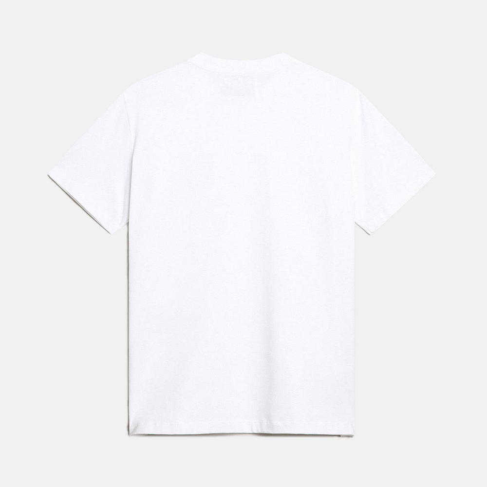 T SHIRT TALARICO IN COTONE BIANCA CON LOGO ARANCIONE