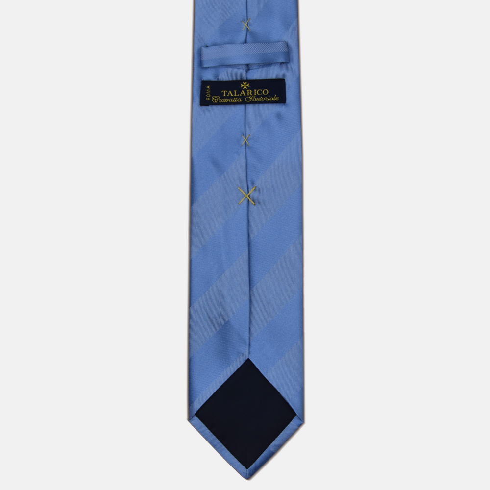 Regimental Silk Tie Light Blue Tone on Tone TAL 542