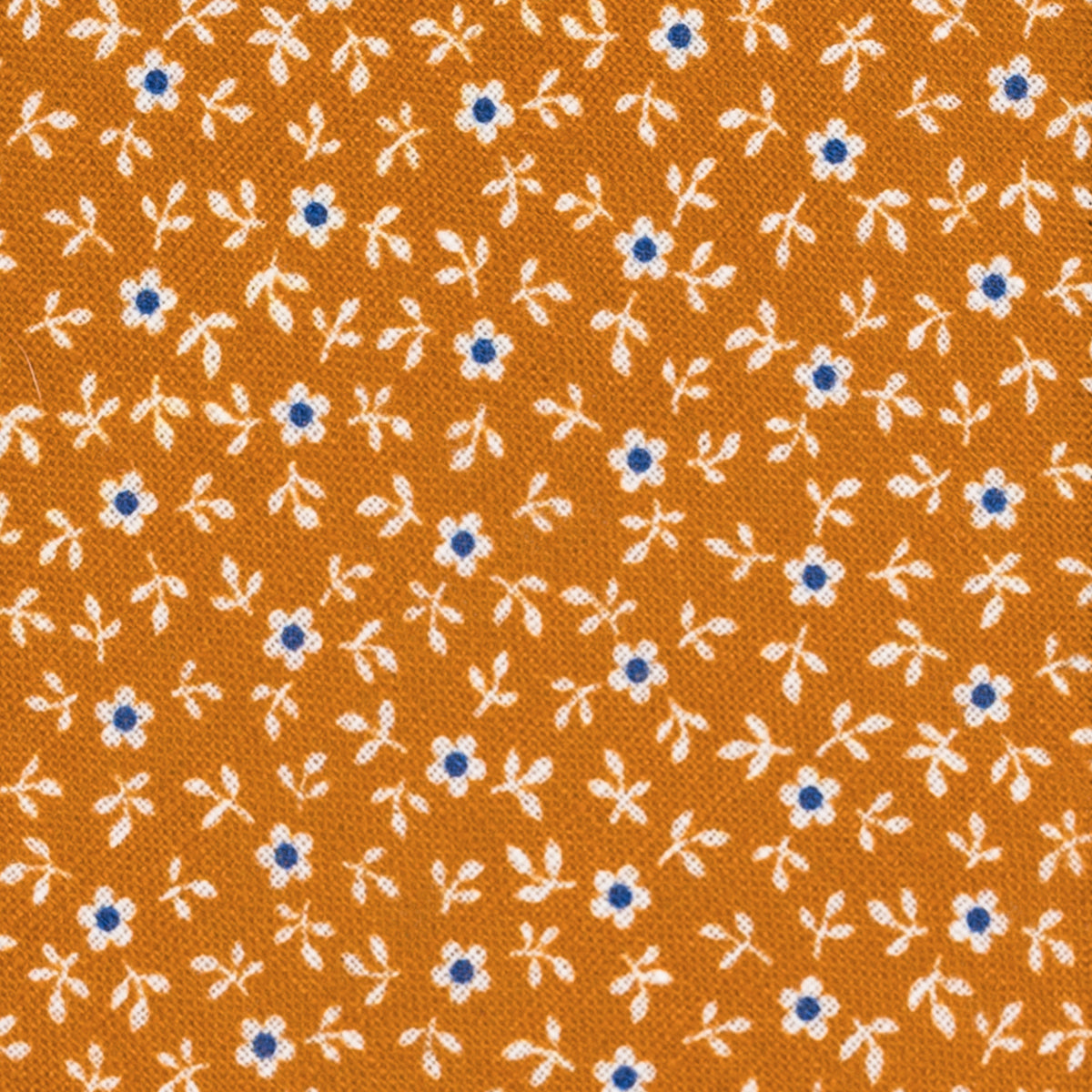 Orange Floral Irish Linen 3 Fold Tie-M6501