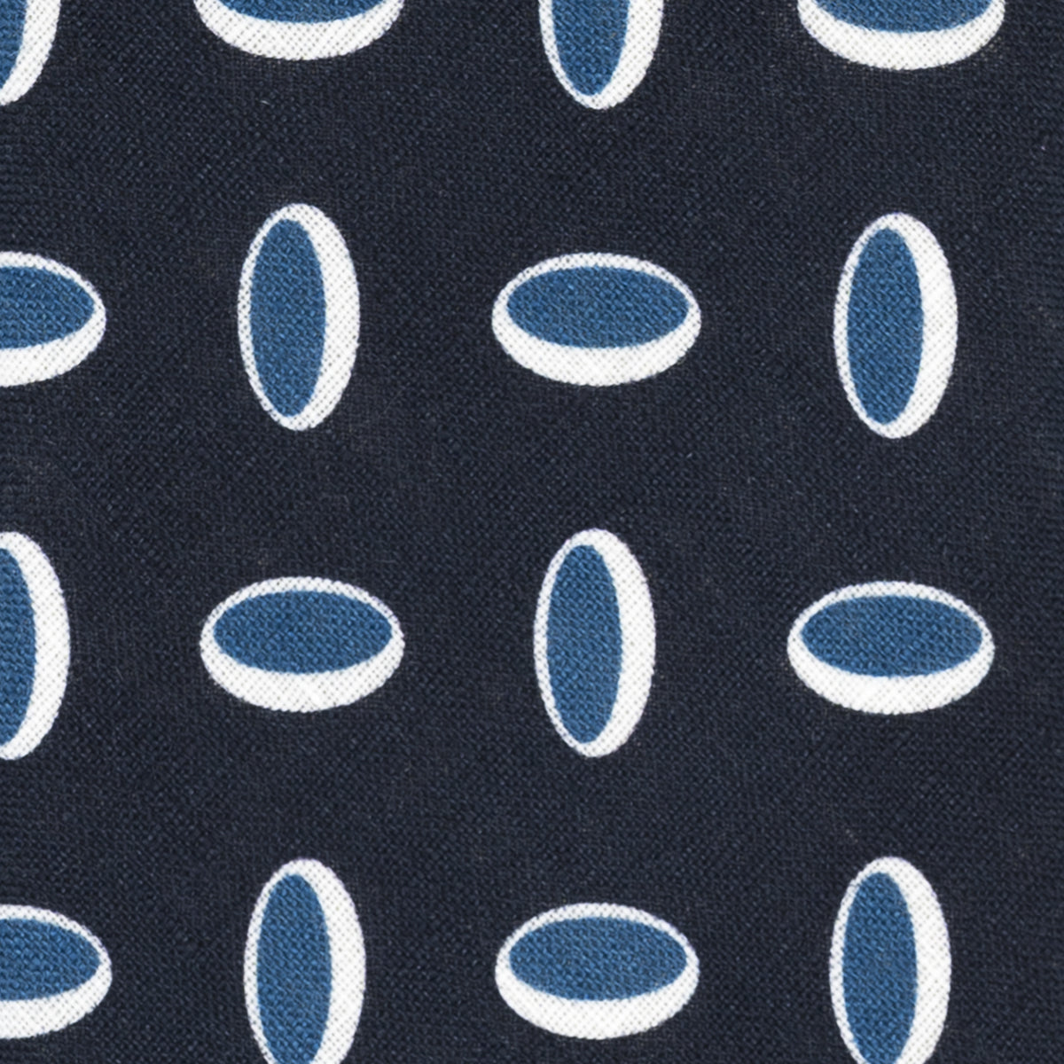 3 Fold Tie in Irish Linen Geometric Pattern Blue Sky Blue-M49114