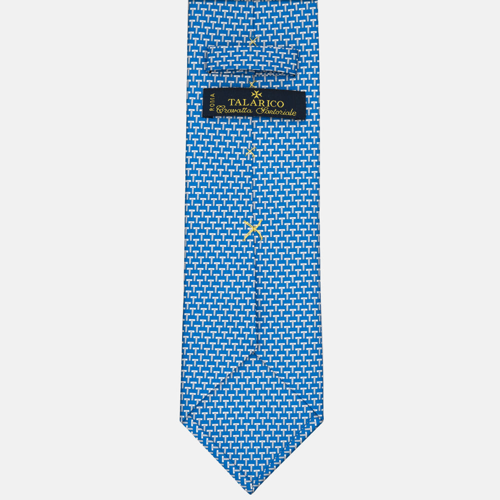 Cravatte 3 pieghe seta T Iconica Azzurro Grigio
