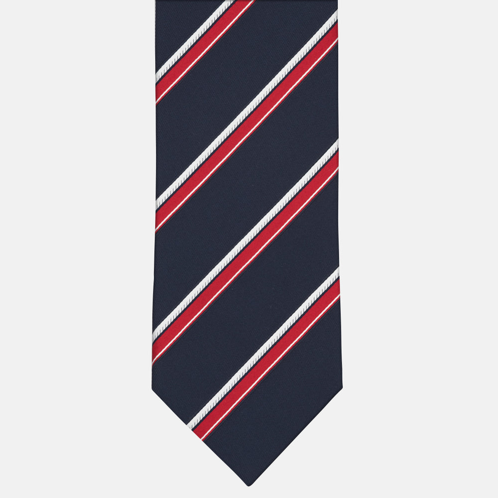 1999 Collection Heavy Silk Regimental Blue Red Tie
