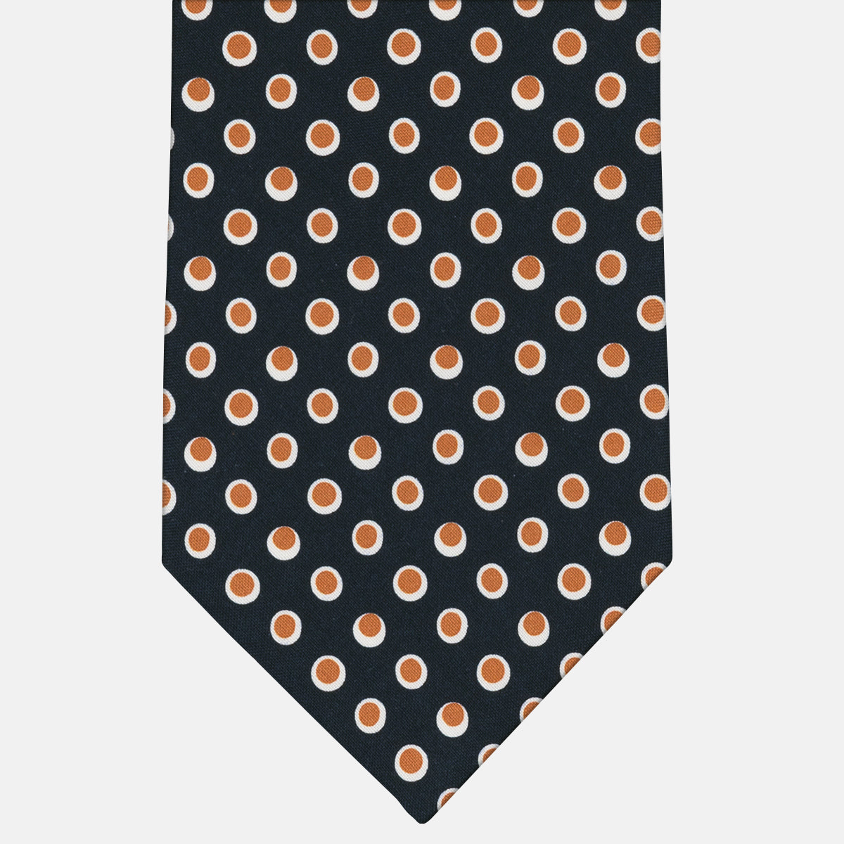 3-Fold Tie in Irish Linen with Blue-Brown Geometric Pattern
