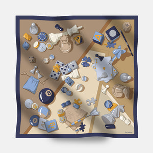 Checkmate 90s Twill Silk Scarf