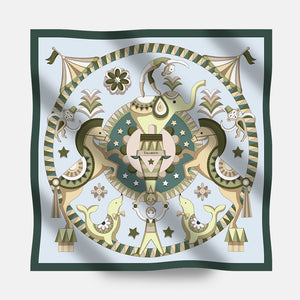 90's Circus of Wonders Twill Silk Scarf