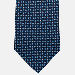 3-Fold Silk Tie, Micro Pattern, Light Blue - JA056673-10