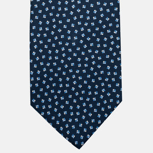 3-Fold Silk Tie, Micro Pattern, Light Blue - JA056667-10