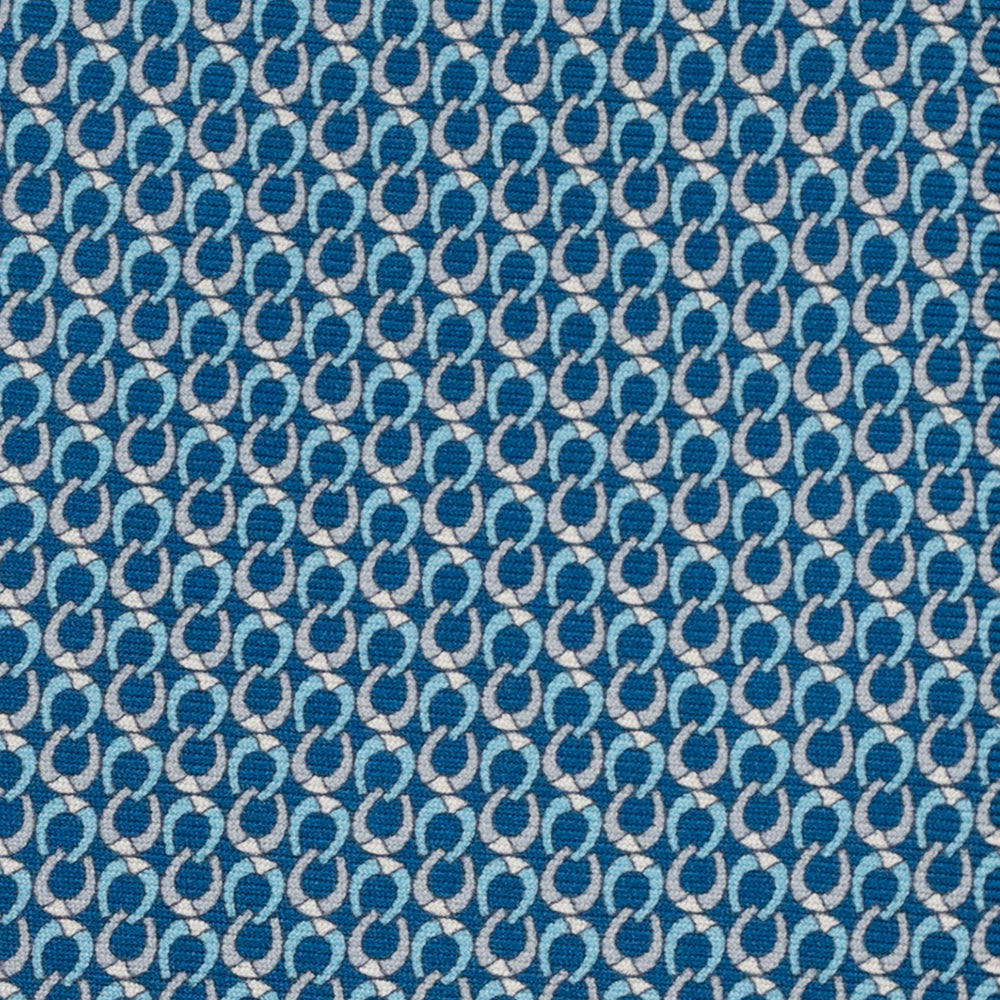 Cravatta 3 pieghe in Seta, Fantasia Concatenata, Azzurro Grigio - JC056339-10