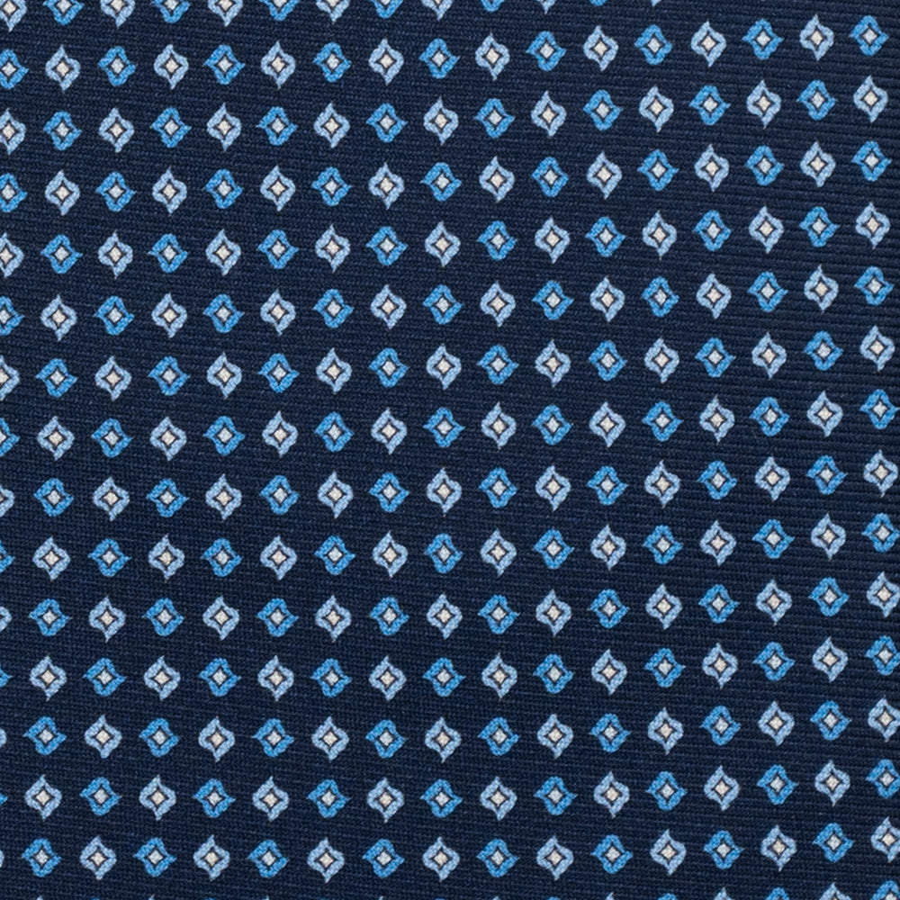 3-Fold Silk Tie, Micro Pattern, Light Blue - JA056673-10