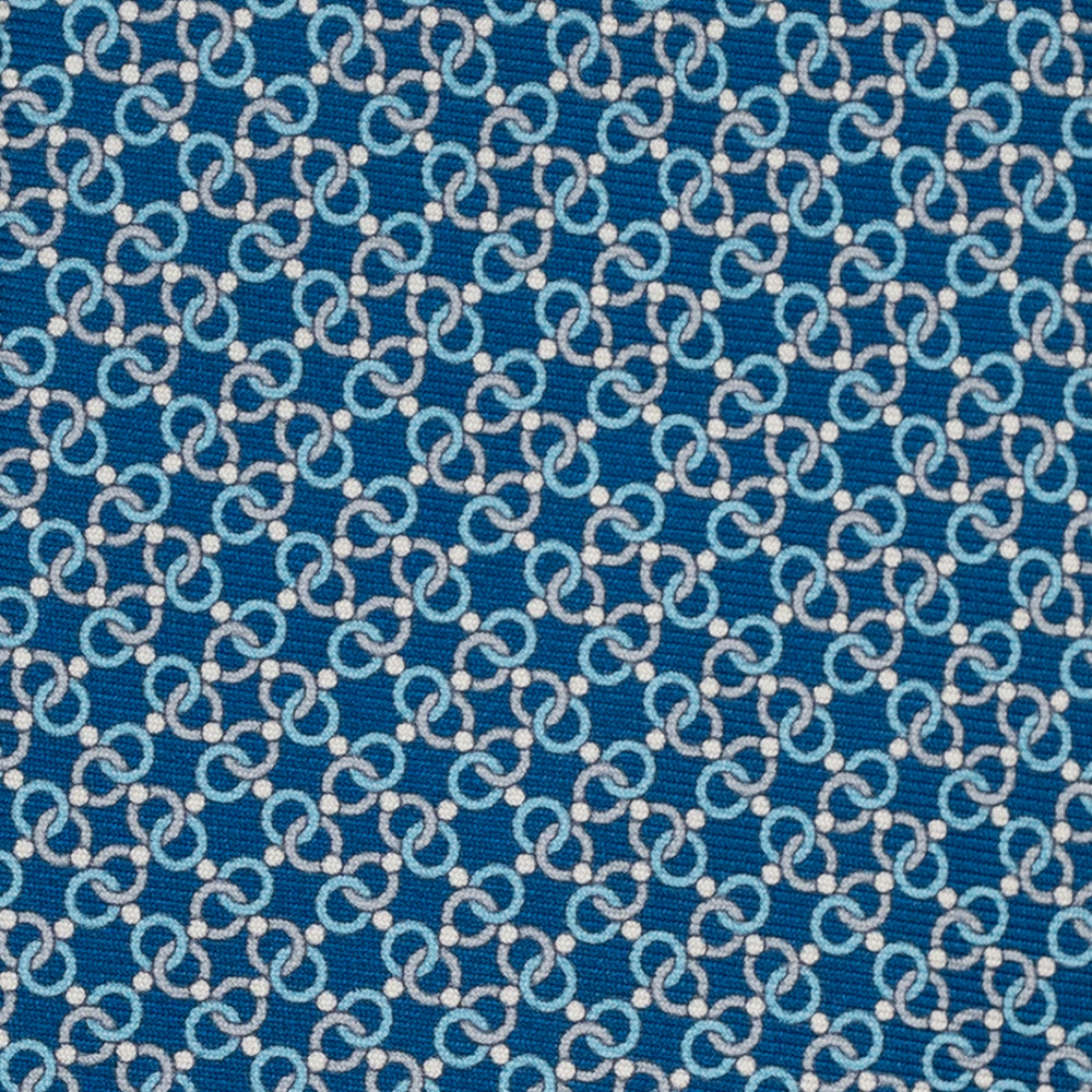 3-Fold Silk Tie, Chain Pattern, Light Blue - JA055937-10