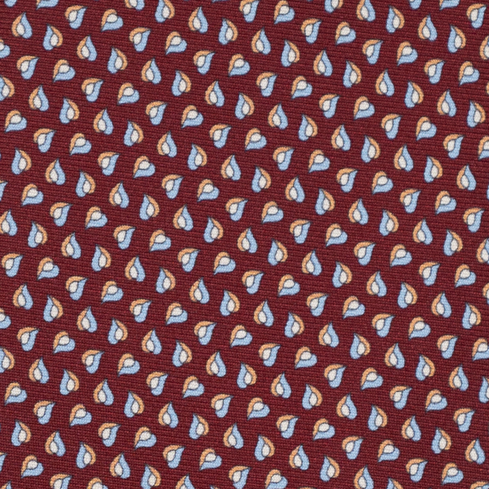 3-Fold Silk Tie, Micro Pattern, Bordeaux - JA056125-10