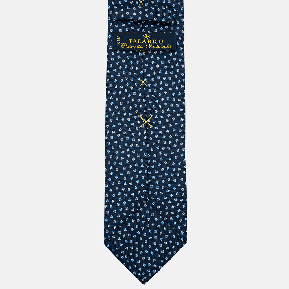 3-Fold Silk Tie, Micro Pattern, Light Blue - JA056667-10