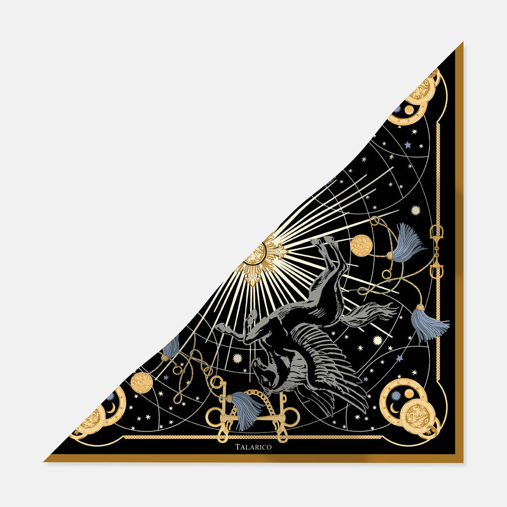 Foulard Triangolo In Seta Twill Luce d'Olimpo