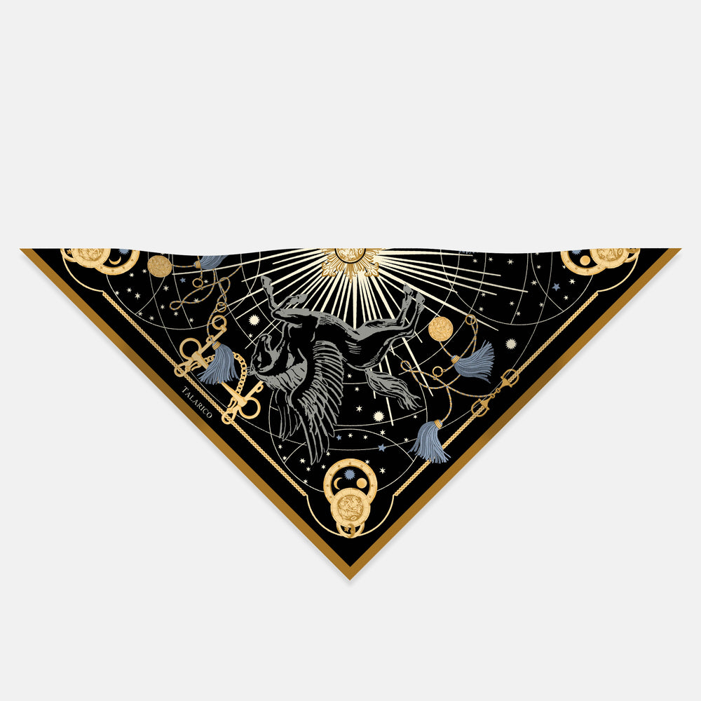 Foulard Triangolo In Seta Twill Luce d'Olimpo
