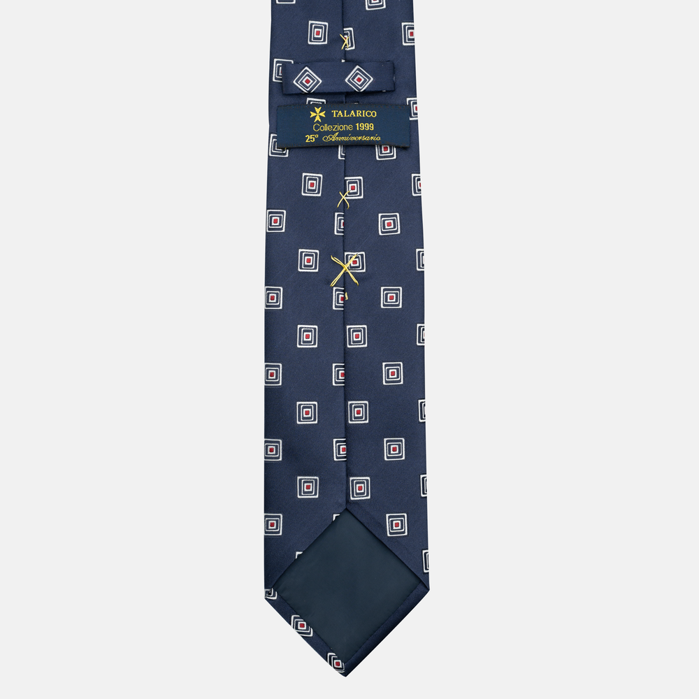 1999 Collection Heavy Silk Tie, Blue and Red