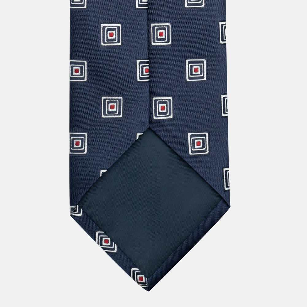 1999 Collection Heavy Silk Tie, Blue and Red