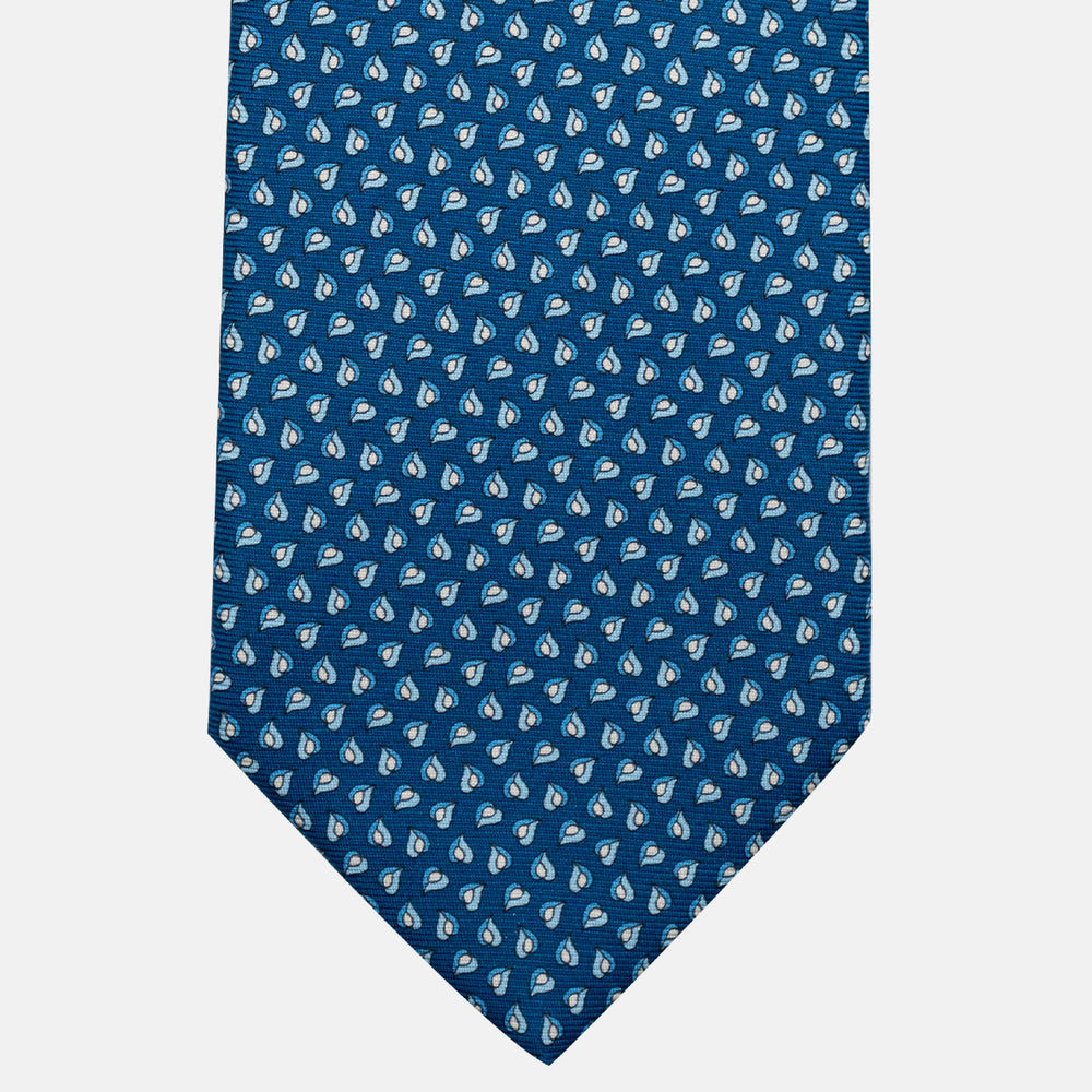 3-Fold Silk Tie, Micro Pattern, Light Blue - JA056125-11