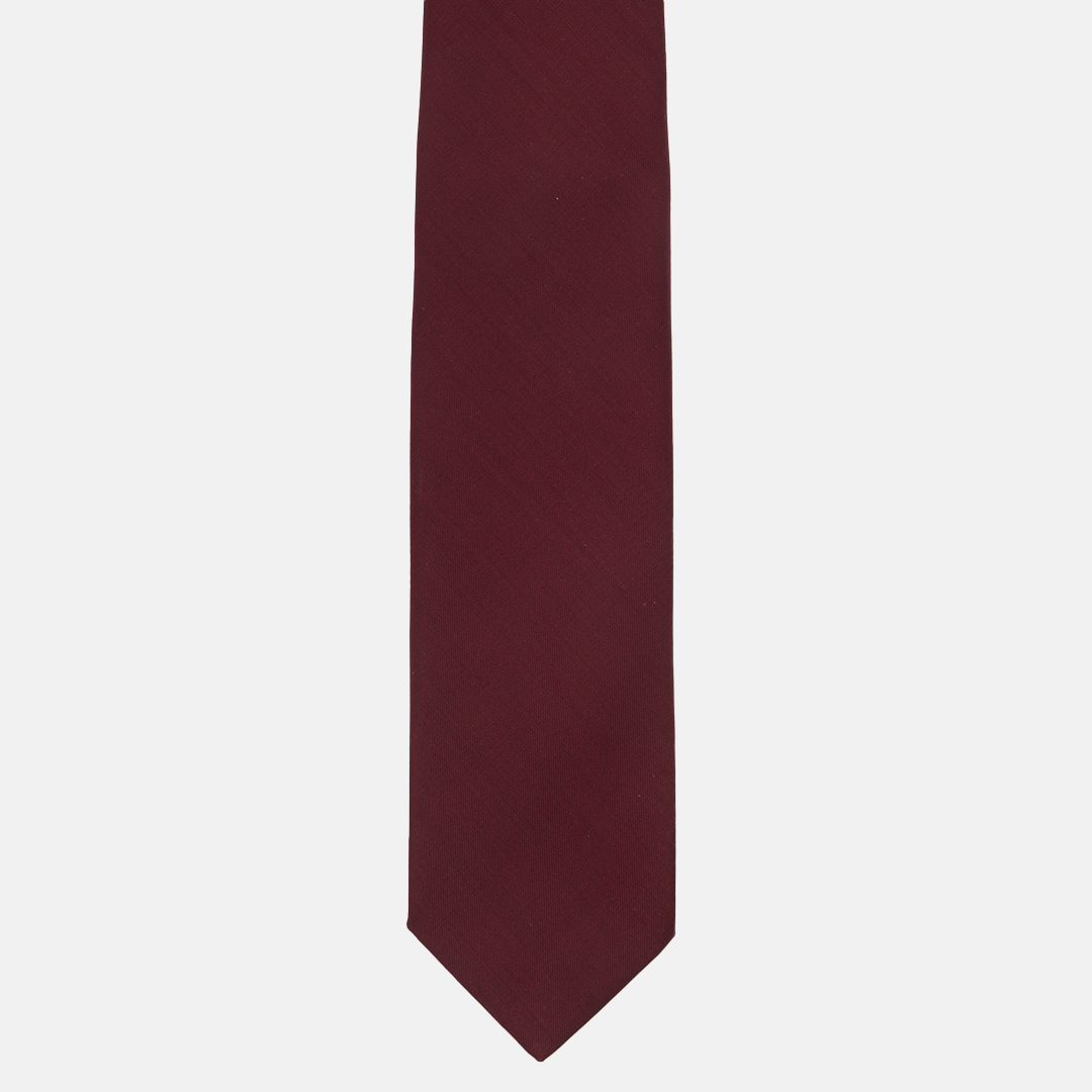 3-fold Bordeaux Wool Tie