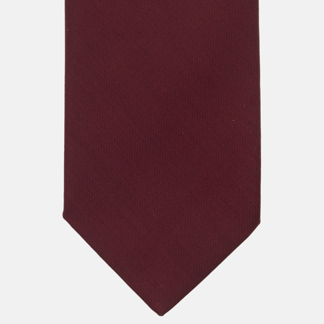 3-fold Bordeaux Wool Tie
