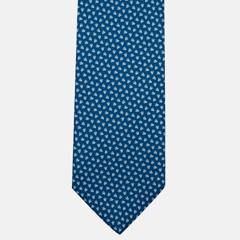3-Fold Silk Tie, Micro Pattern, Light Blue - JA056125-11