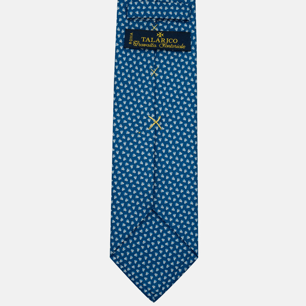 3-Fold Silk Tie, Micro Pattern, Light Blue - JA056125-11