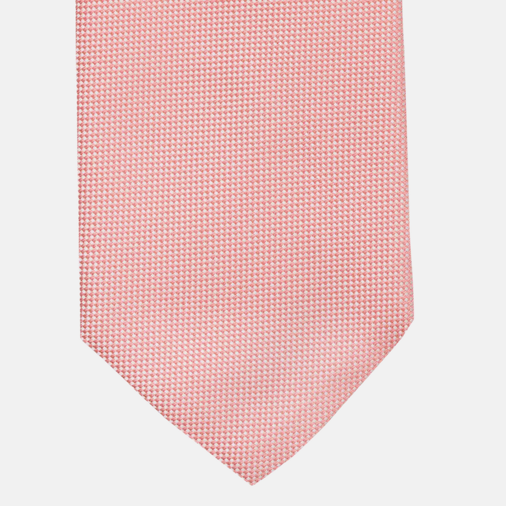 Solid Pink Panamino Silk Tie - TAL270