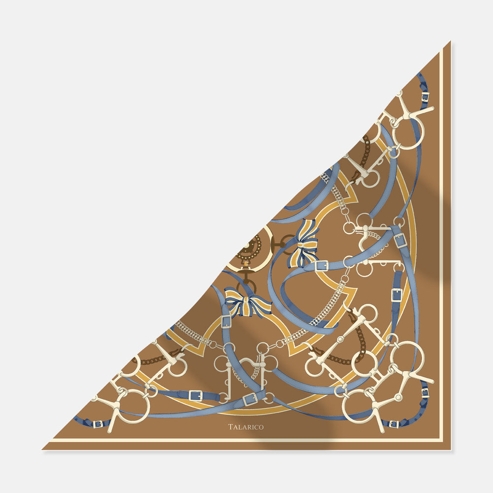 Foulard Triangolo In Seta Twill Heritage Ride
