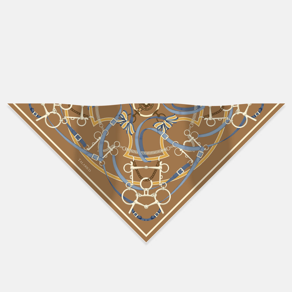 Foulard Triangolo In Seta Twill Heritage Ride