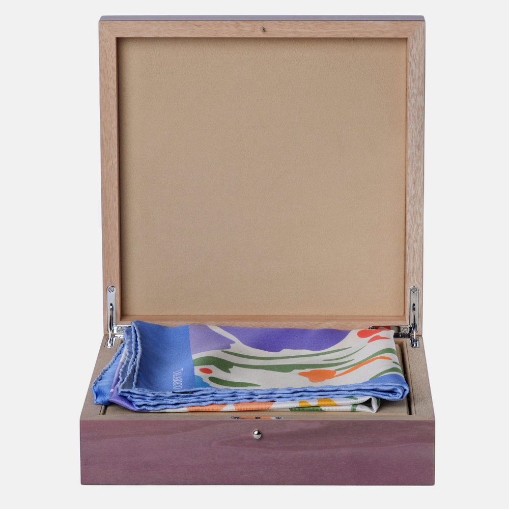 SCARF BOX JEWELRY HOLDER - LILAC