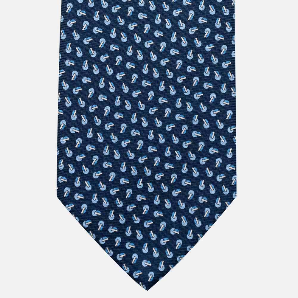 3-Fold Silk Tie, Micro Pattern, Light Blue - JA056129-12