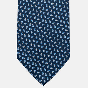 3-Fold Silk Tie, Micro Pattern, Light Blue - JA056129-12