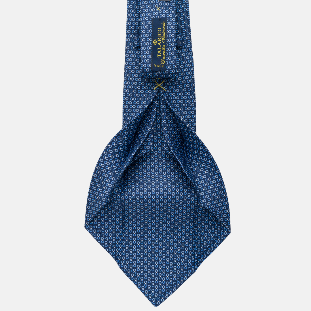 7-fold silk tie Fantasy Blue