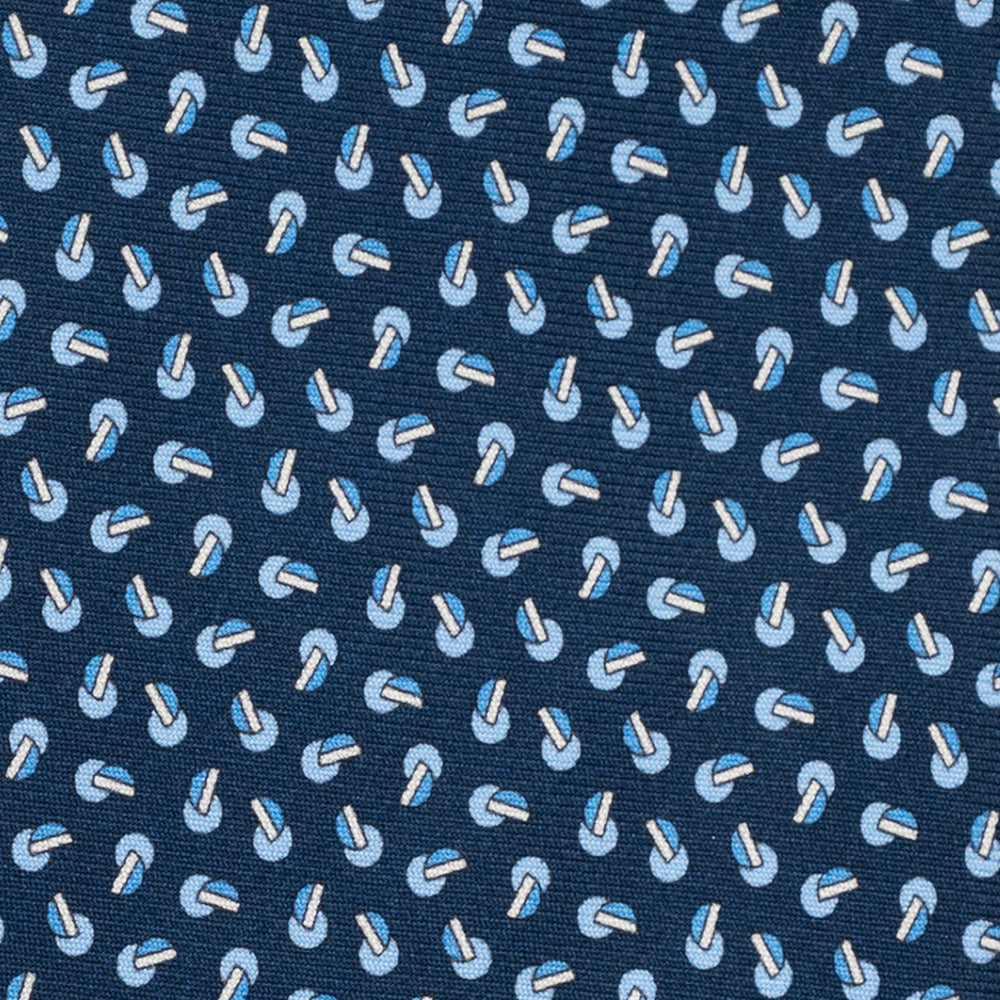 3-Fold Silk Tie, Micro Pattern, Light Blue - JA056129-12