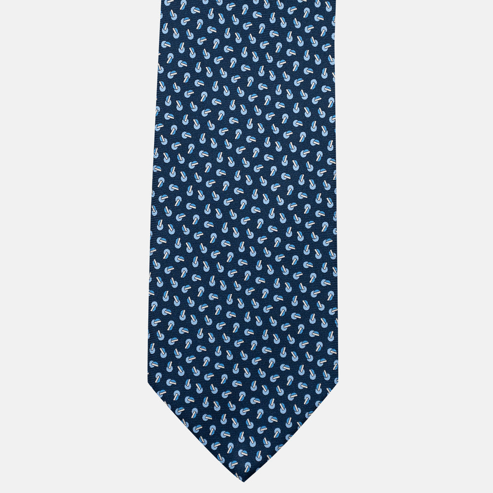 3-Fold Silk Tie, Micro Pattern, Light Blue - JA056129-12