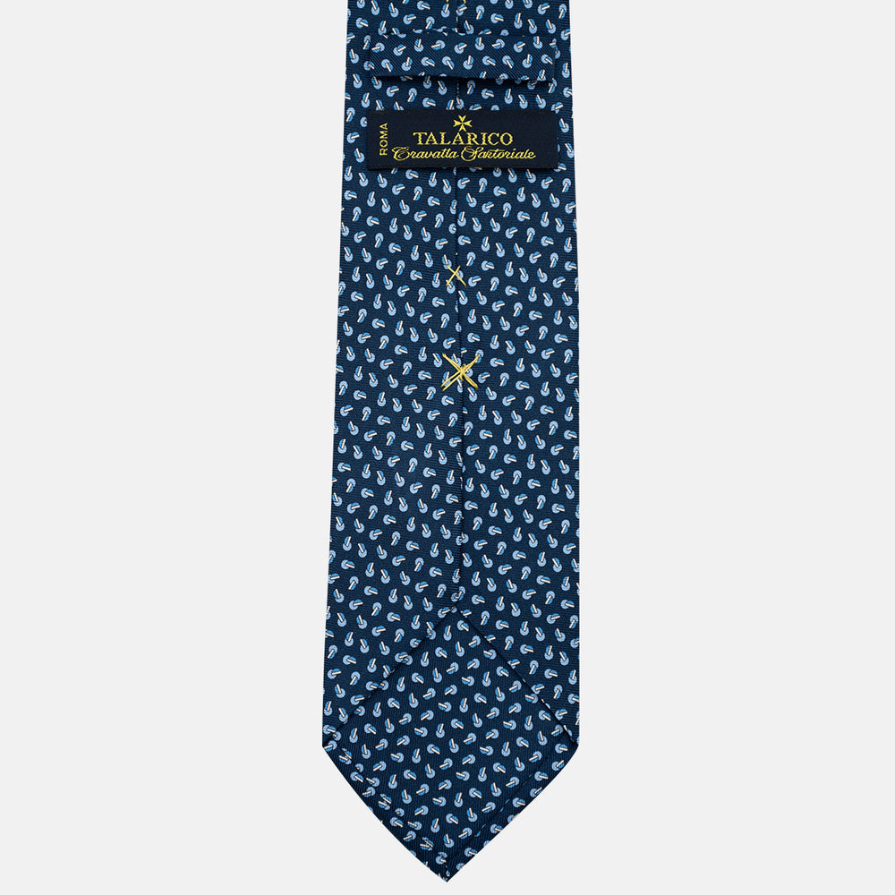 3-Fold Silk Tie, Micro Pattern, Light Blue - JA056129-12