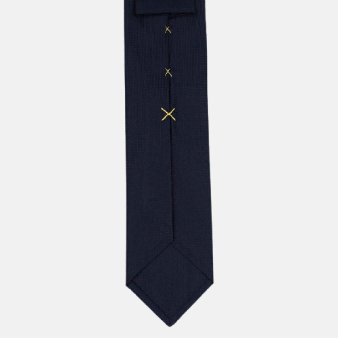 Solid Blue Panama Silk Tie - TAL262