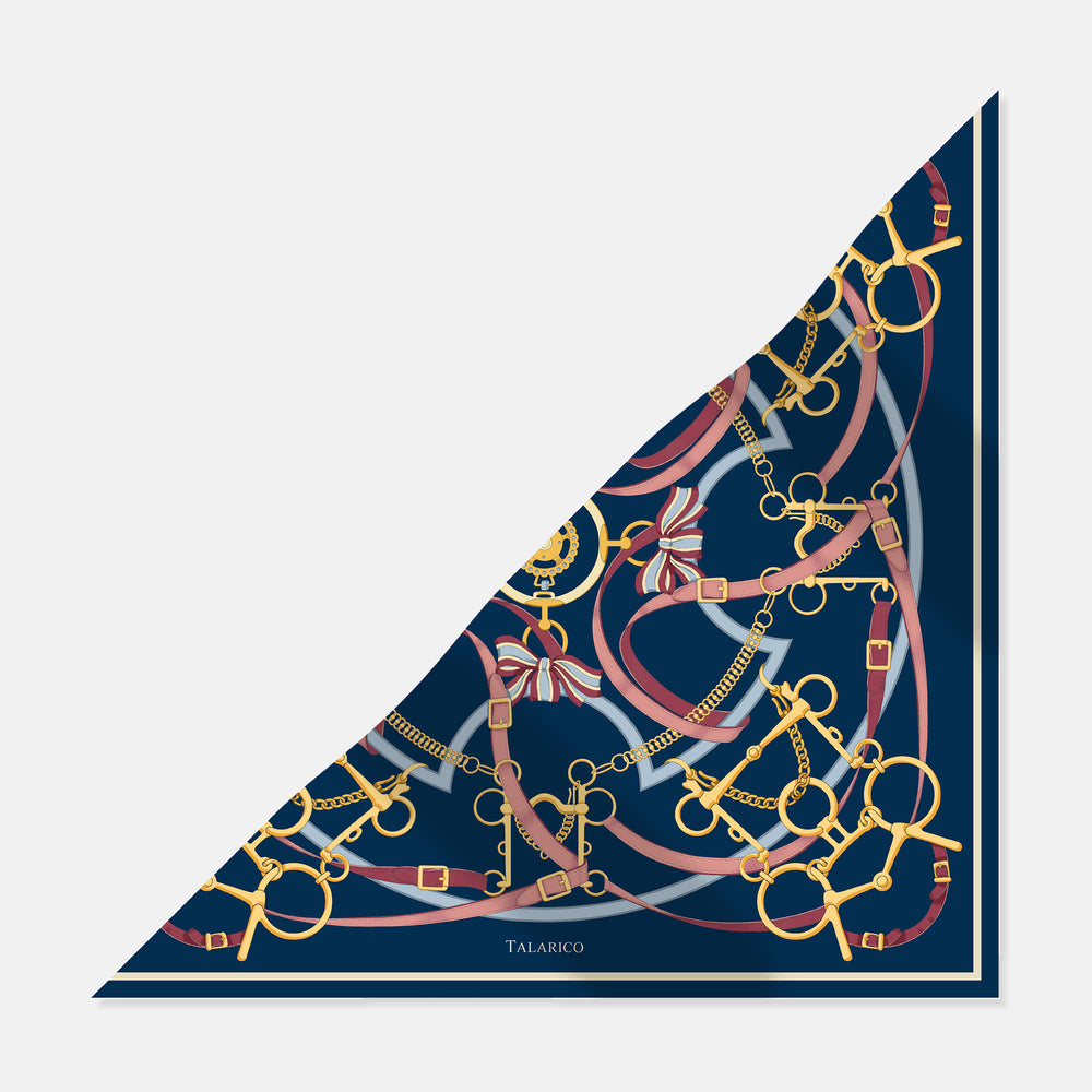 Foulard Triangolo In Seta Twill Heritage Ride