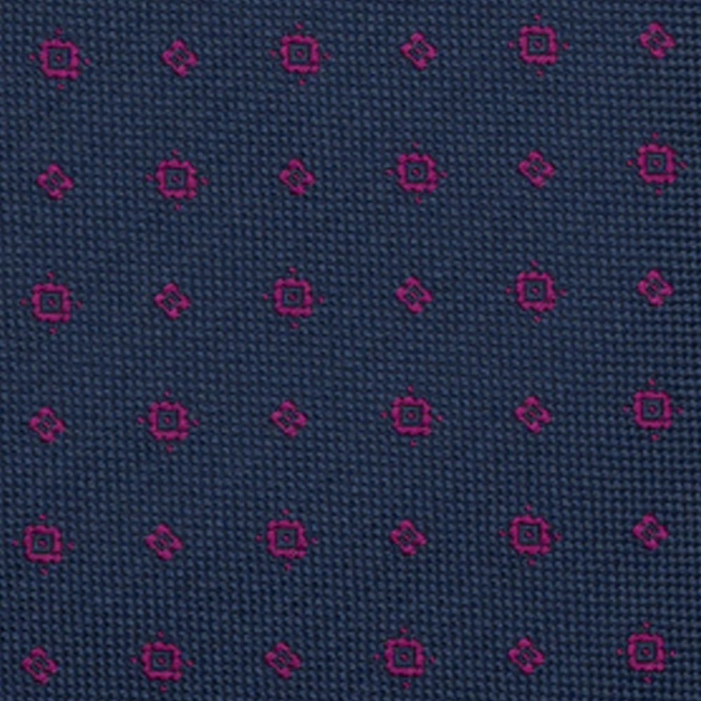 Cravatta 3 pieghe in Seta Pesante, Micro Fantasia, Magenta JA24062026-4