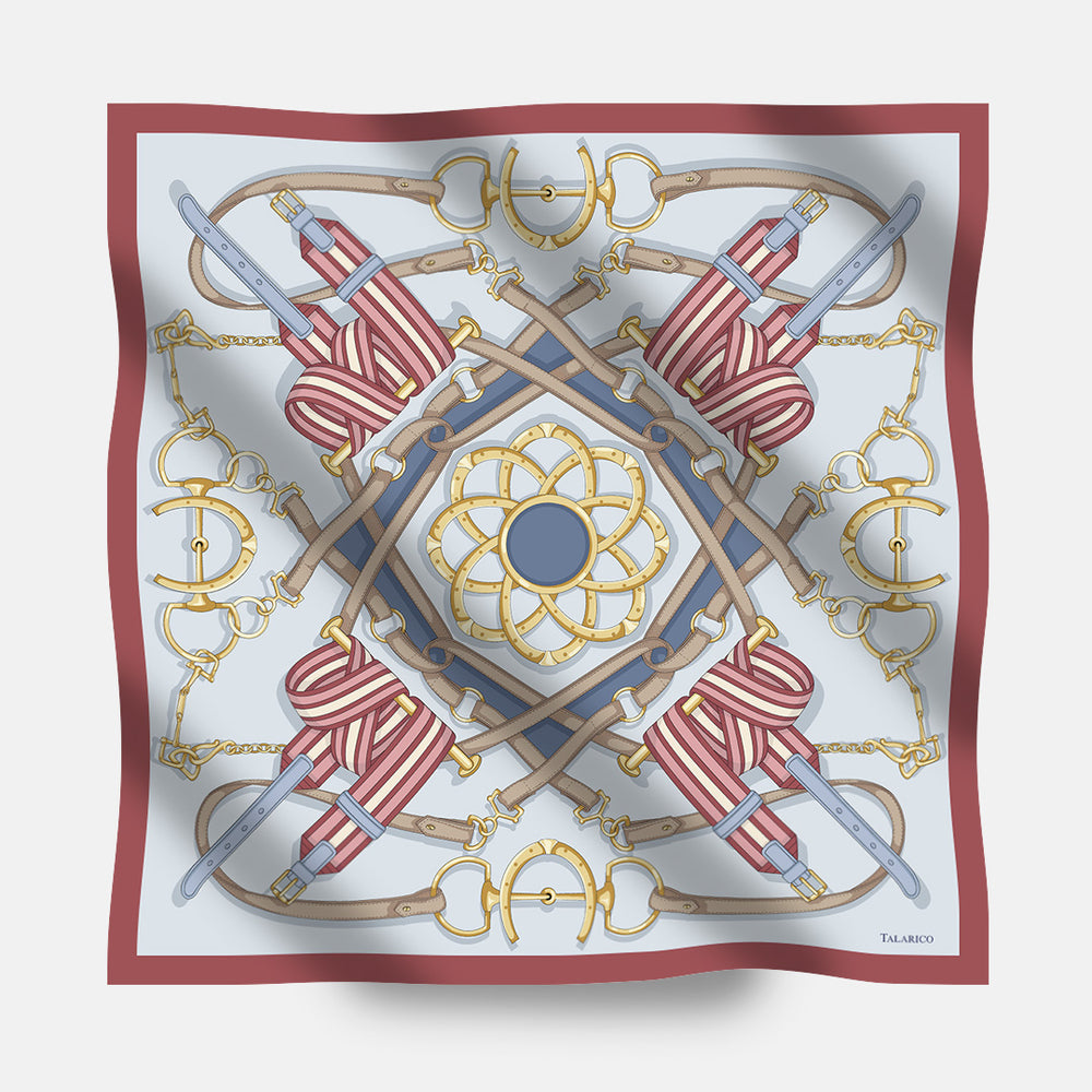 Equestrian Elegance 90's Twill Silk Scarf