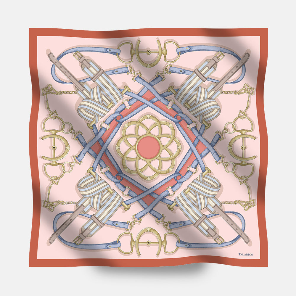 Equestrian Elegance 90's Twill Silk Scarf