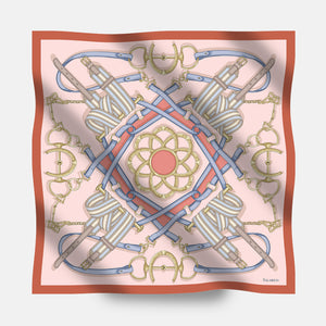 Equestrian Elegance 90's Twill Silk Scarf