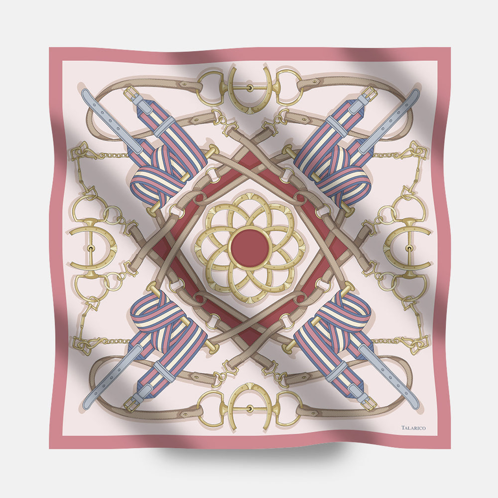 Equestrian Elegance 90's Twill Silk Scarf