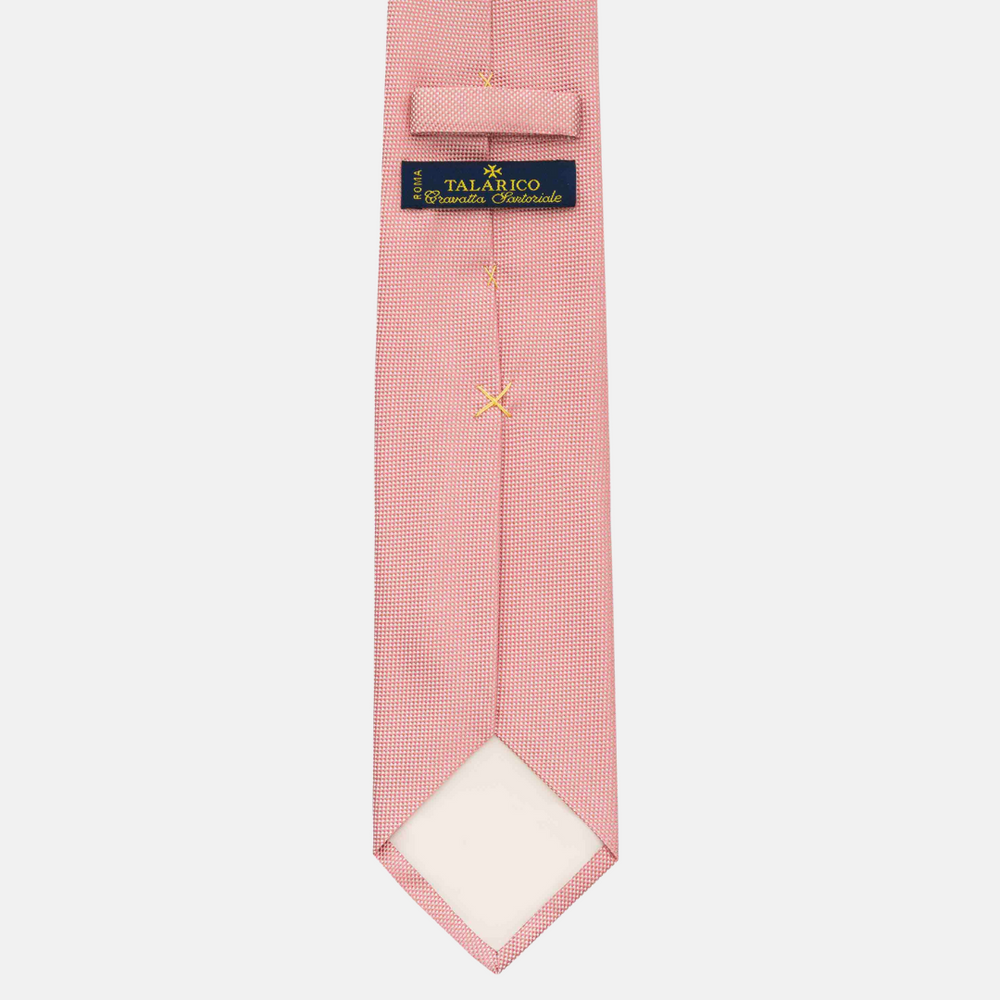 Solid Pink Panamino Silk Tie - TAL270