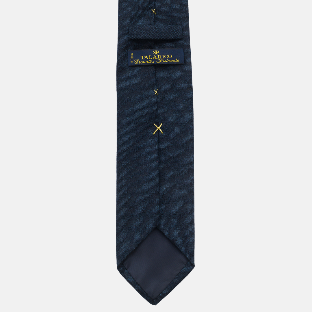 Cravatta 3 pieghe in Cashmere Blu