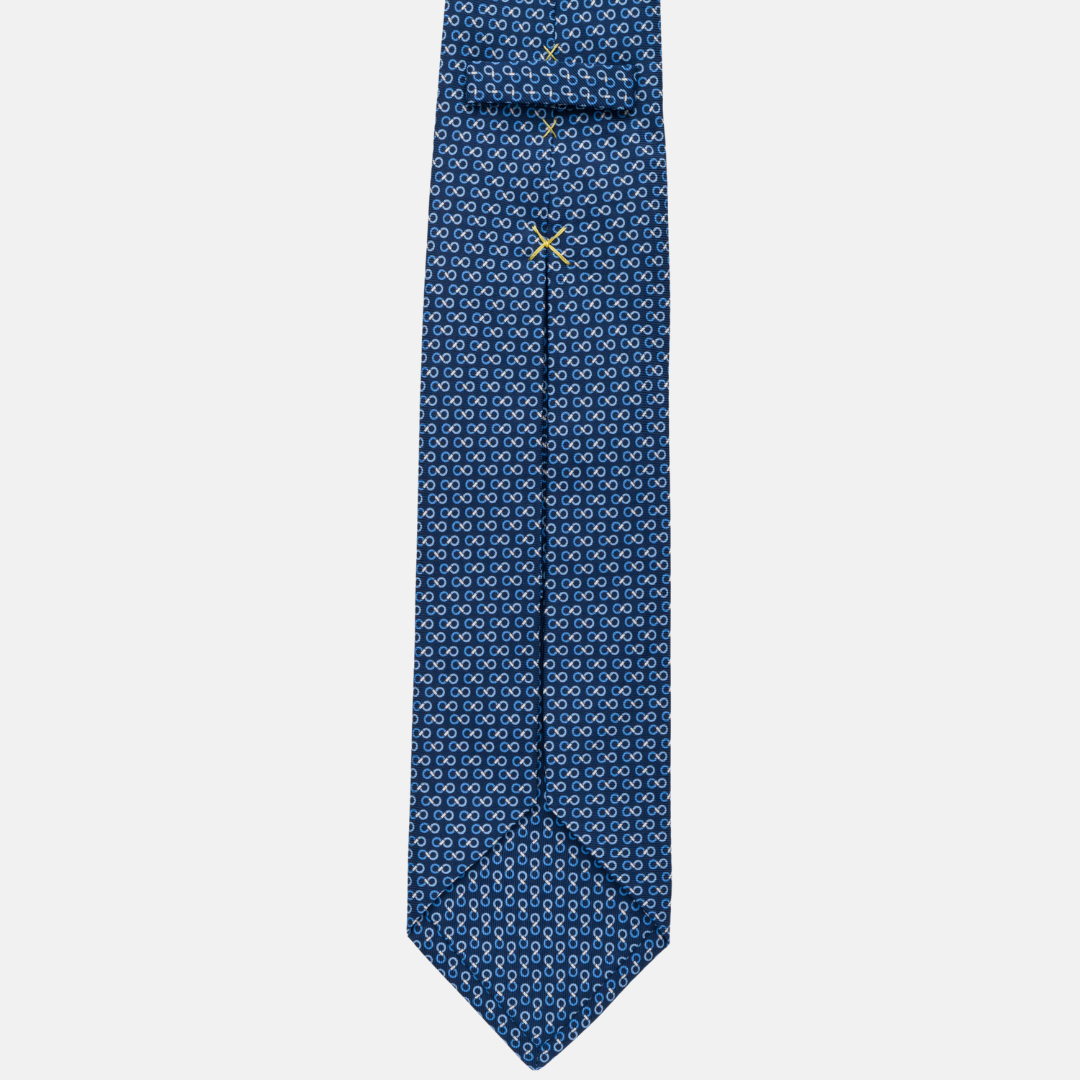 7-fold silk tie Fantasy Blue