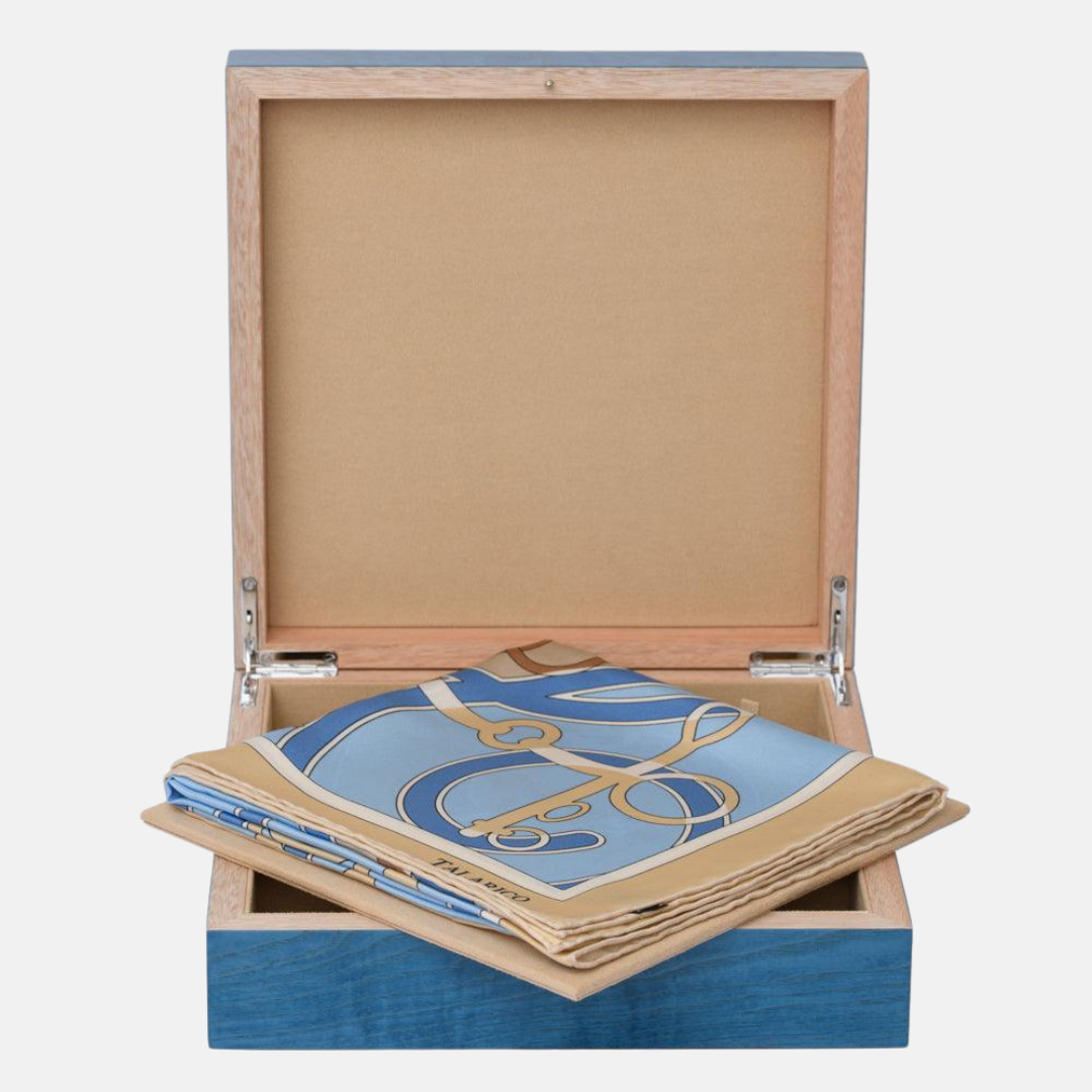 SCARF JEWELRY BOX - BLUE
