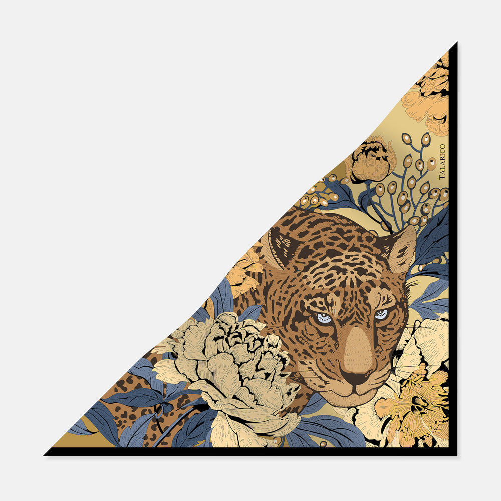 Foulard Triangolo In Seta Twill Savana Whisper