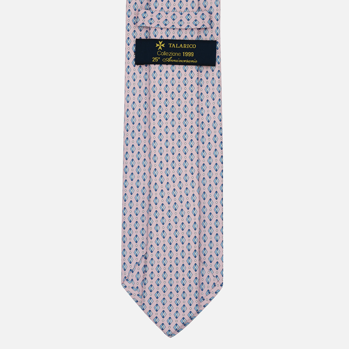 Cravatta Collezione 1999 in Seta Twill Fantasia Rosa Celeste