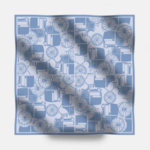 90's Twill Silk Scarf Elegance in Motion
